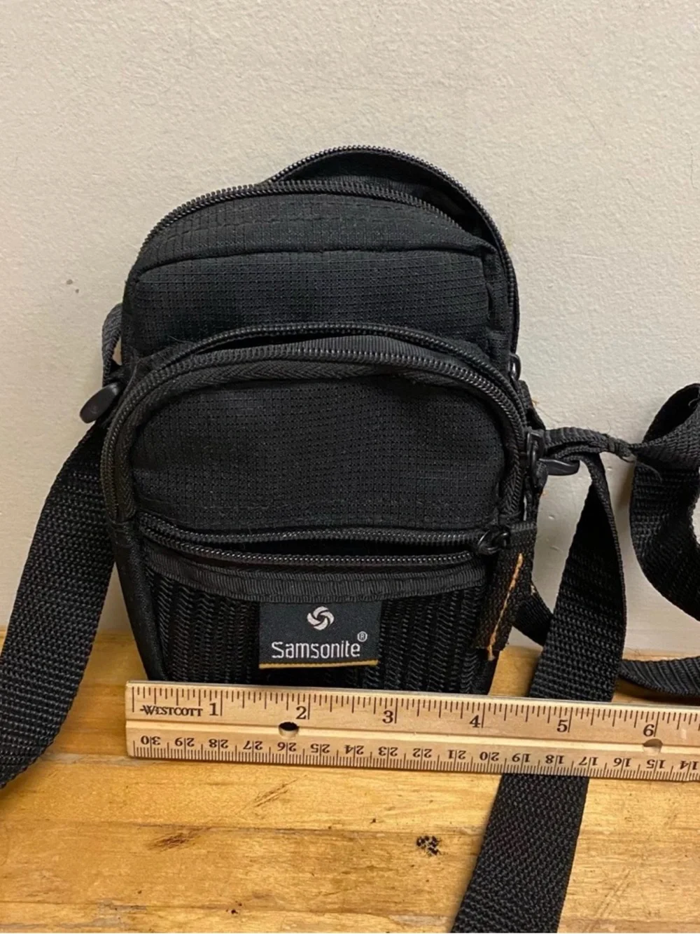 Samsonite Camera Case Bag Small Black Universal W/Shoulder Strap